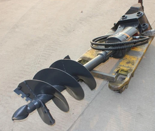 Earth Drill Auger Machine Excavator With Drilling Attachment