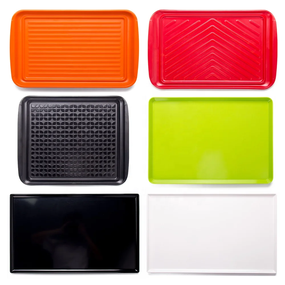 
Trade Assurance Restaurant Hotel Service Tray Cheap Plastic Fast Food Tray Melamine Food Serving Tray 