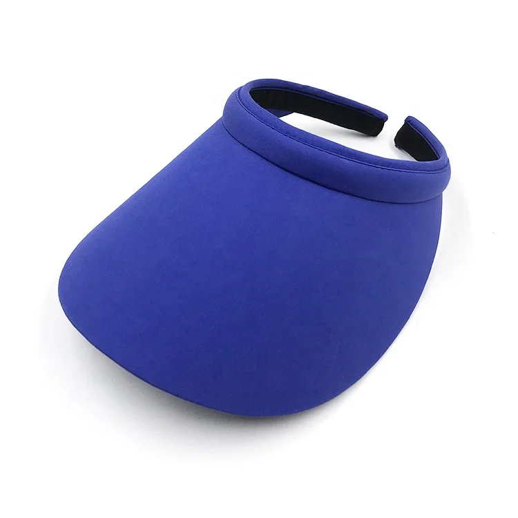 Wholesale Royal Blue blank flex fit Unisex sun protection long bill cap visor