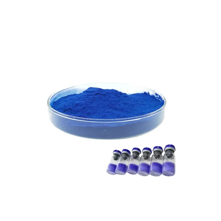 Supply Top Grade Delay Skin Aging 99% 50Mg 100Mg in Vial Blue Copper Raw Ghk-Cu Powder