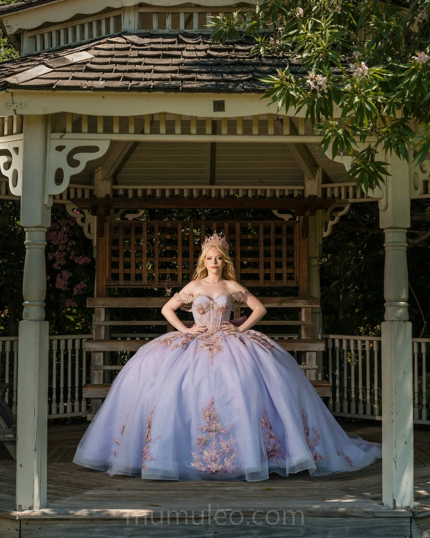 Mumuleo Lilac Quinceanera Dress Off Shoulder 2024 Ball Gown Princess Dresses Sequin Lace Appliques Birthday Party Robe With Bow