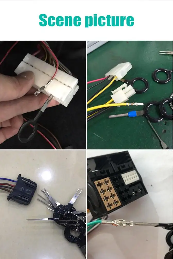 18pcs car plug terminal harness stainless steel circuit board extraction pick-up connector removal tool
