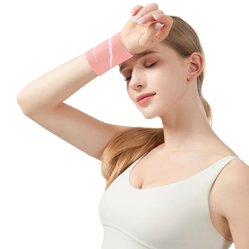 6111#Sports Wrist Brace Quickly Absorbs Perspiration Wrist Sweatbands Athletic Sports Cotton Sports Wristbands for Men and Women