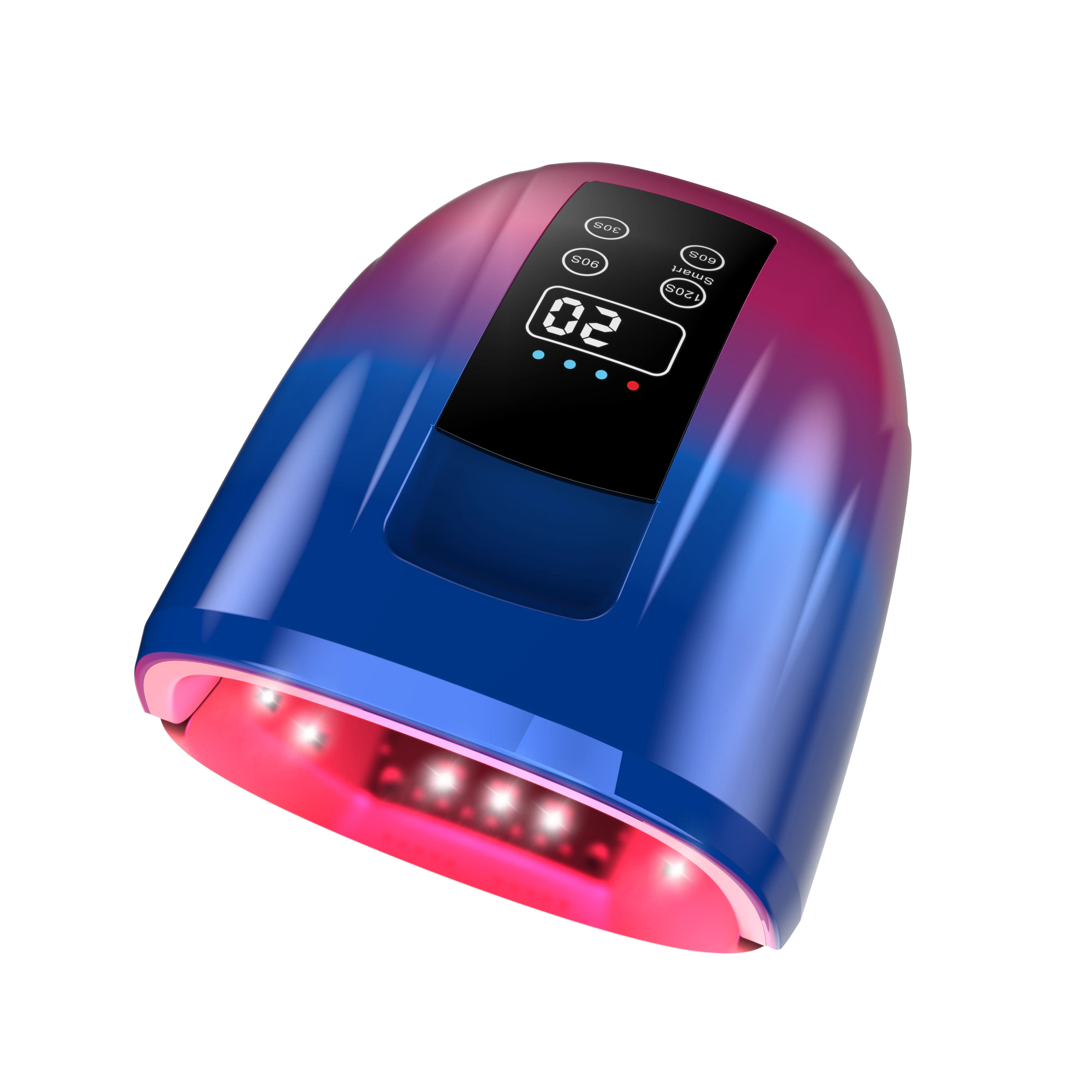 2022 Gradient Pink Pro Cure Cordless 90w LED UV light Cordless and Rechargeable Nail Lamp for Nail Salon