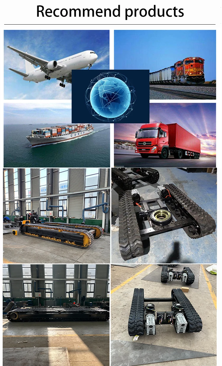 Electric rubber track chassis 24v 0.75kw 48v1.5kw2.5kw 60v3kw5kw 72v7.596v10kw