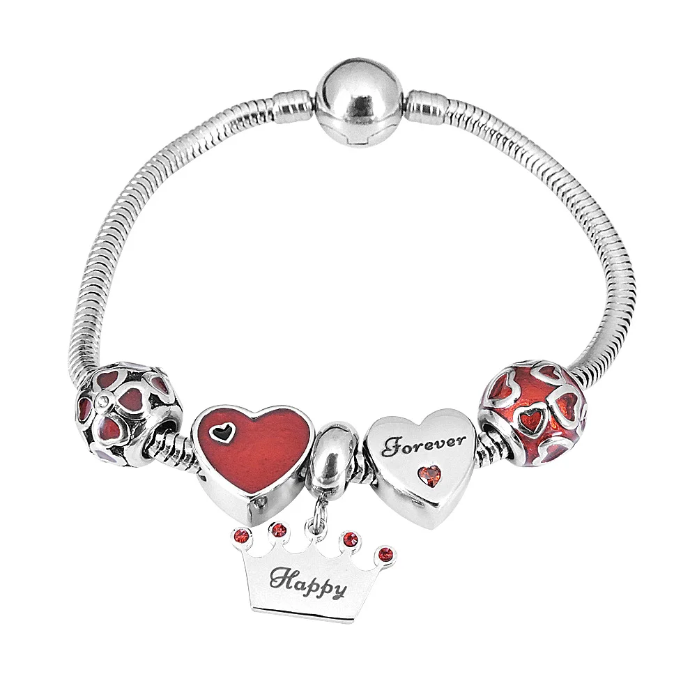 Qings Jewelry Stainless Steel Snake Bracelet Christmas Bracelet Love Bracelet