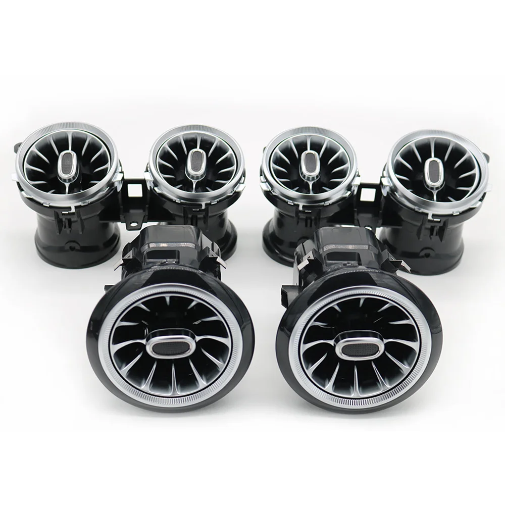 Автомобильный Кондиционер турбинный выход Vent рамка 64 цвета атмосферный свет LED интерьер окружающий свет для Mercedes W213