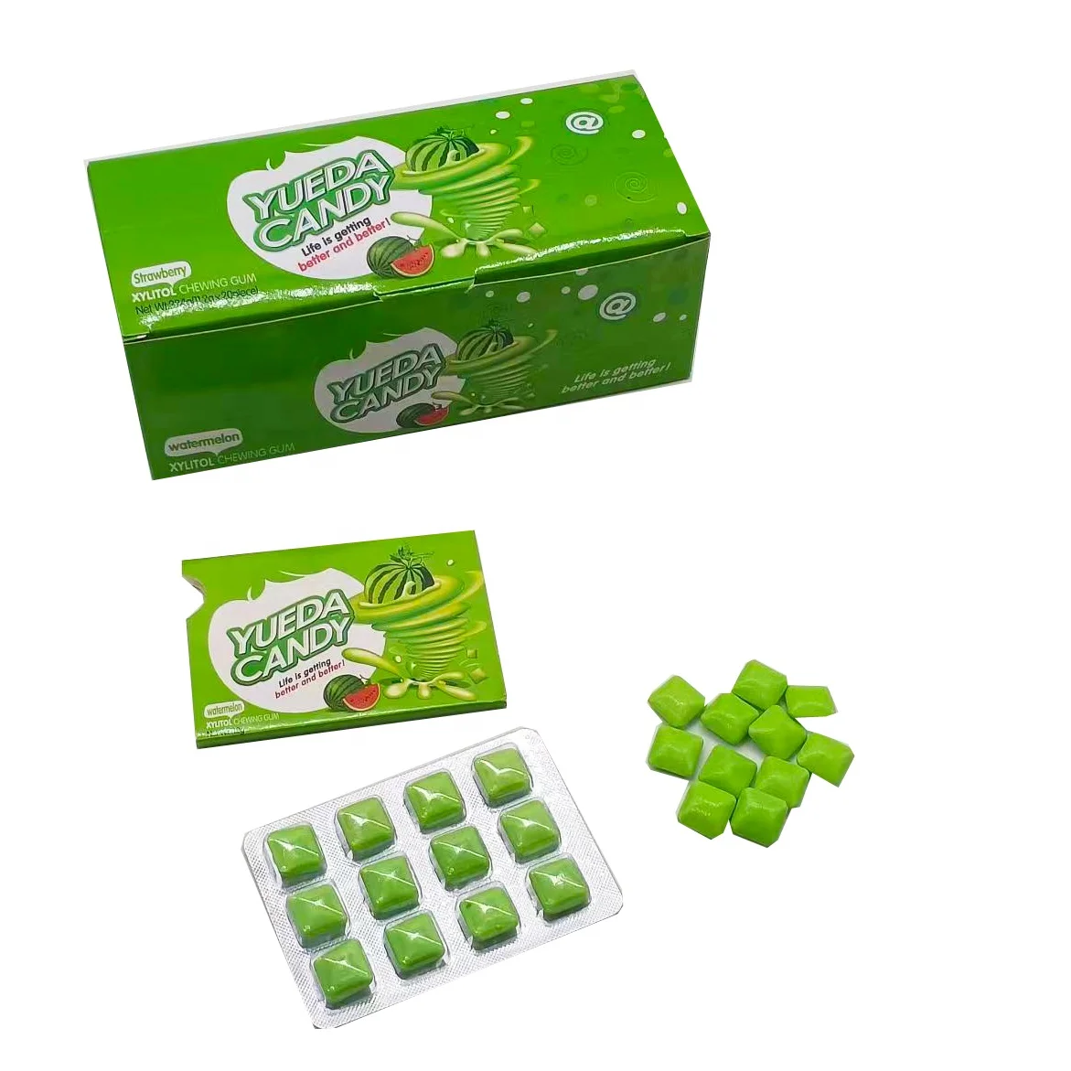 Chinese Factory OEM Fruit Flavor Crispy Chewing Gum for Breath Fresh