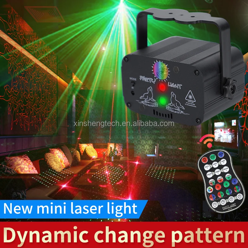 3 Eyes 60in1 LED Recharge Sound Activated Laser Light RGB Flash Strobe with Remote Disco Stage Party Lights