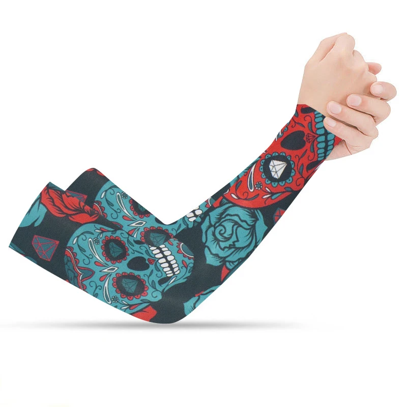Factory Custom Outdoor Sports  Arm sleeves Seamless Unisex breathable Wrap Freeze Sleeve UV Protection Ice Silk Sleeves