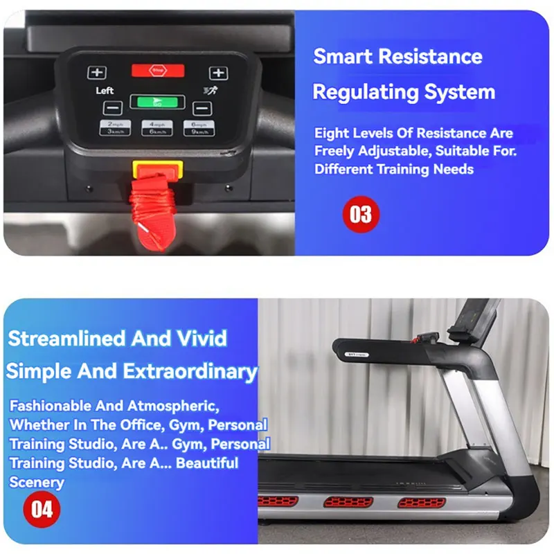 2024 New Arrival Gym Equipment Treadmill Commercial Use Treadmill Home Fitness Running Machine