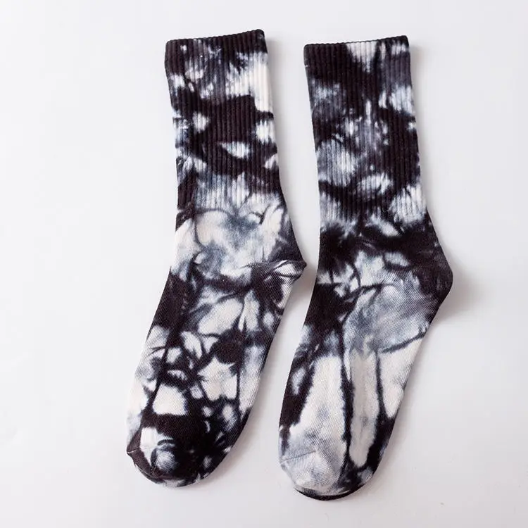 Custom Logo Embroidery Cotton Crew kids Tie Dye Socks Children Kids