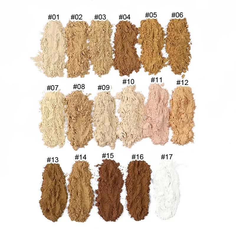 High Quality finishing powder 17 colors  Shimmer Highlighter loose powder matte setting  powder