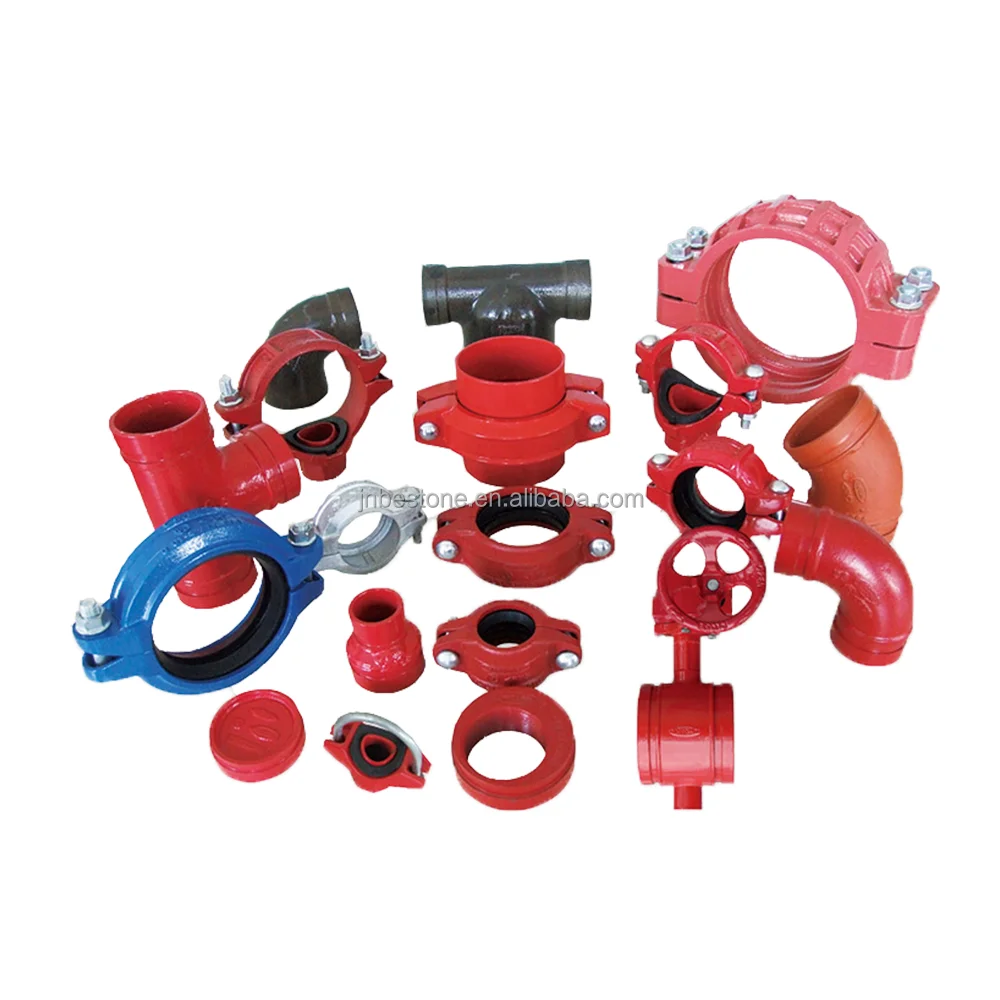 Ductile iron Grooved pipe fittings grooved coupling grooved tee grooved cross