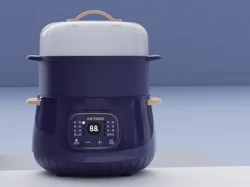 Tonze New small kitchen appliance 1L mini portable health stew pot electric crock pots ceramic liner slow cookers with steamer