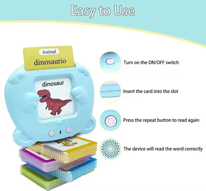 Multilingual Early Education Toys 224 Words Language Learning Toddler Children English Language Learning Machine