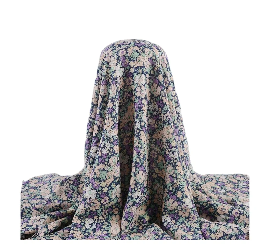 Amazon supplier cheap plain woven beautiful soft colors 100% rayon woven dress fabric with printed