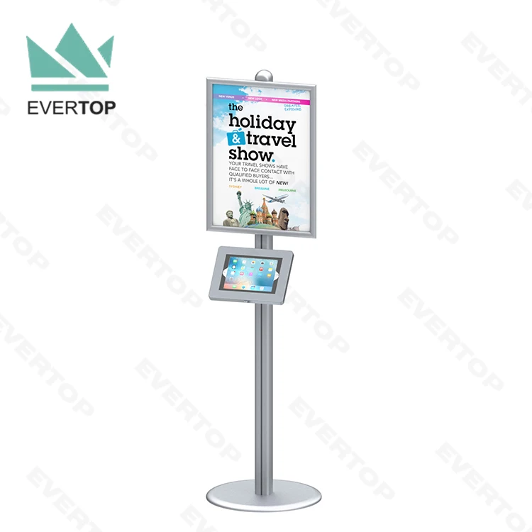 LSF04-C Shopping Mall Display Floor Tablet PC Kiosk Free Standing Android Trade Show Kiosk Touch Screen Stand Security with lock
