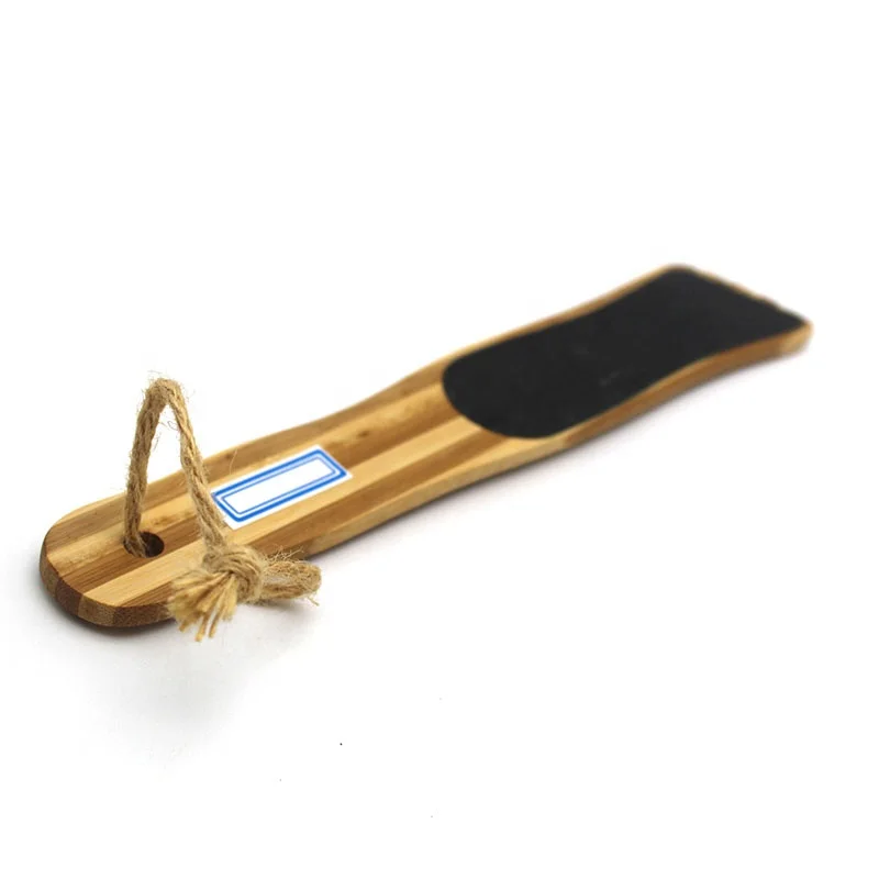 Natural bamboo pedicure foot file callus remover