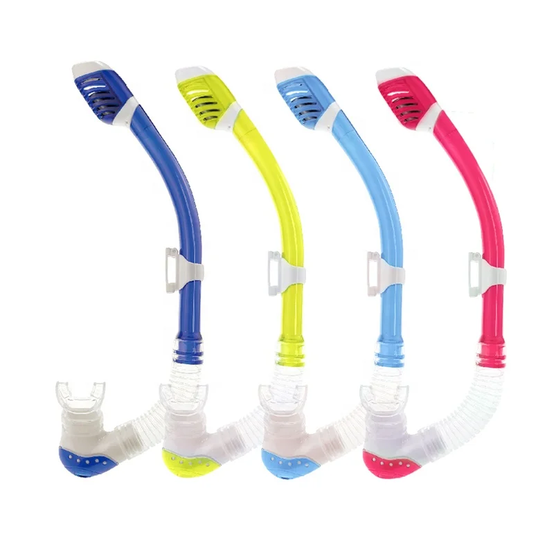OEM Custom Printed Dry Snorkel Kids Swimming Diving Snorkel Breathing Tube for Snorkeling