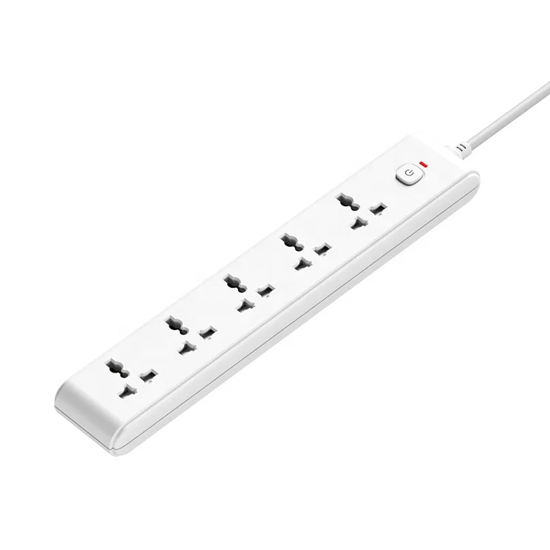 Universal international Power Strip 5 port socket with 2A 1C Power Socket  UK US AU EU Plug Socket extension lead