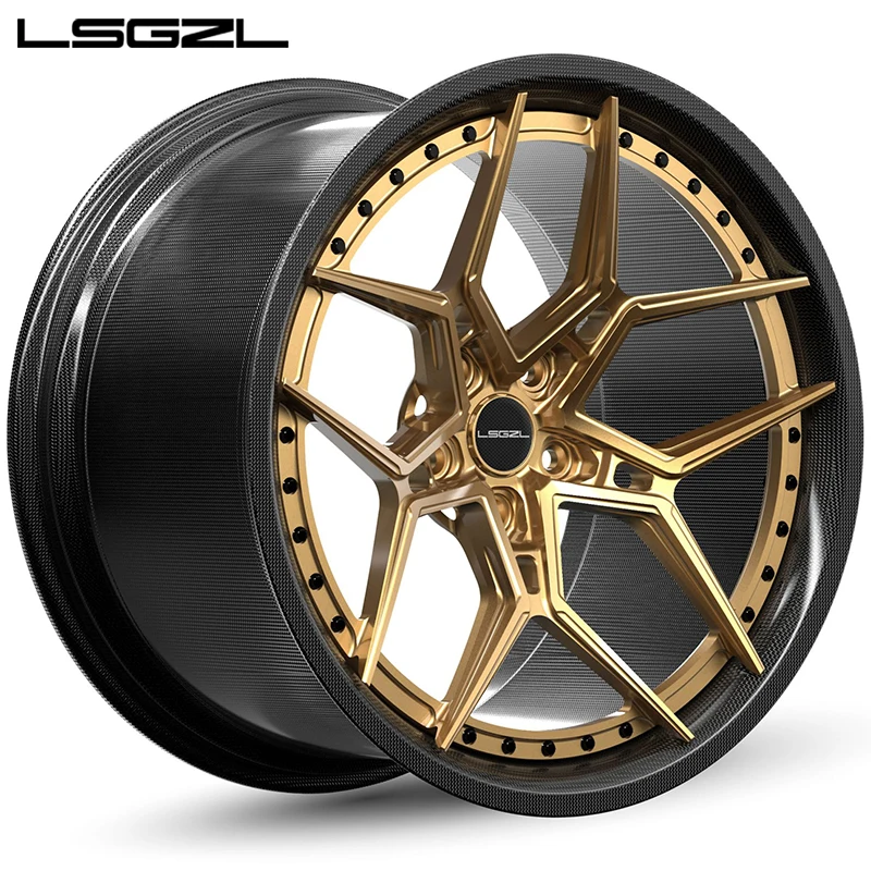 custom forged carbon fiber wheel 5x120 5x114.3 5x130 for C8 Mercedes AMG 18 19 20 21 inch full carbon barrel