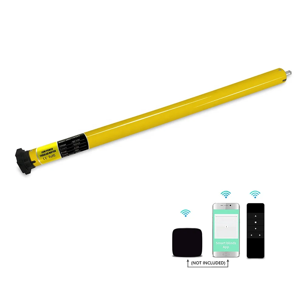 Powered Smart Driver Automatic Wifi APP Rechargeable Battery Motorized Remote Control Horizontal Tubular Motor For Window
