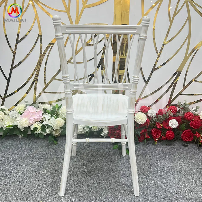 Rental banquet event reception white bamboo chiavari wedding plastic dining chair