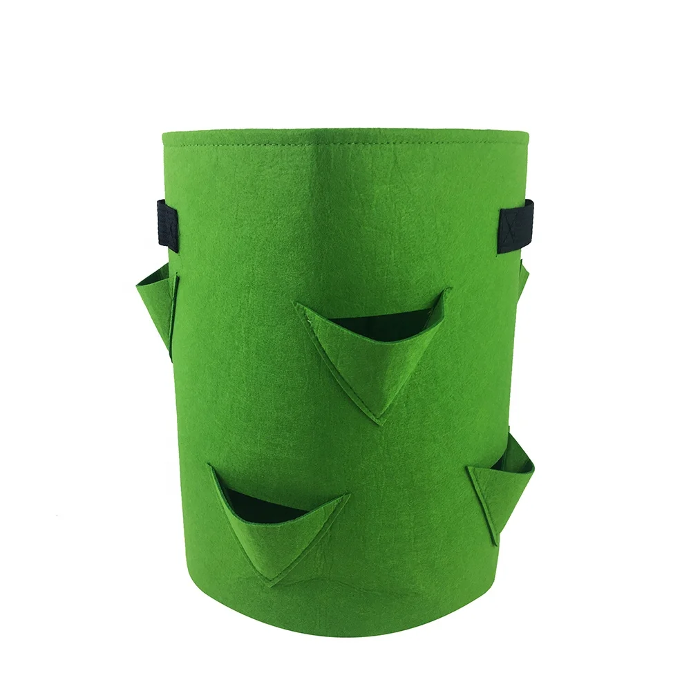 Wholesale Manufacturer Breathable plant grow bag with triangle holes for strawberry tomato growing