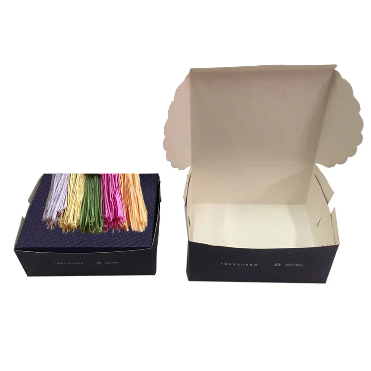 
Chinese food production taste noodles wide round noodles packing box biscuit packing box 