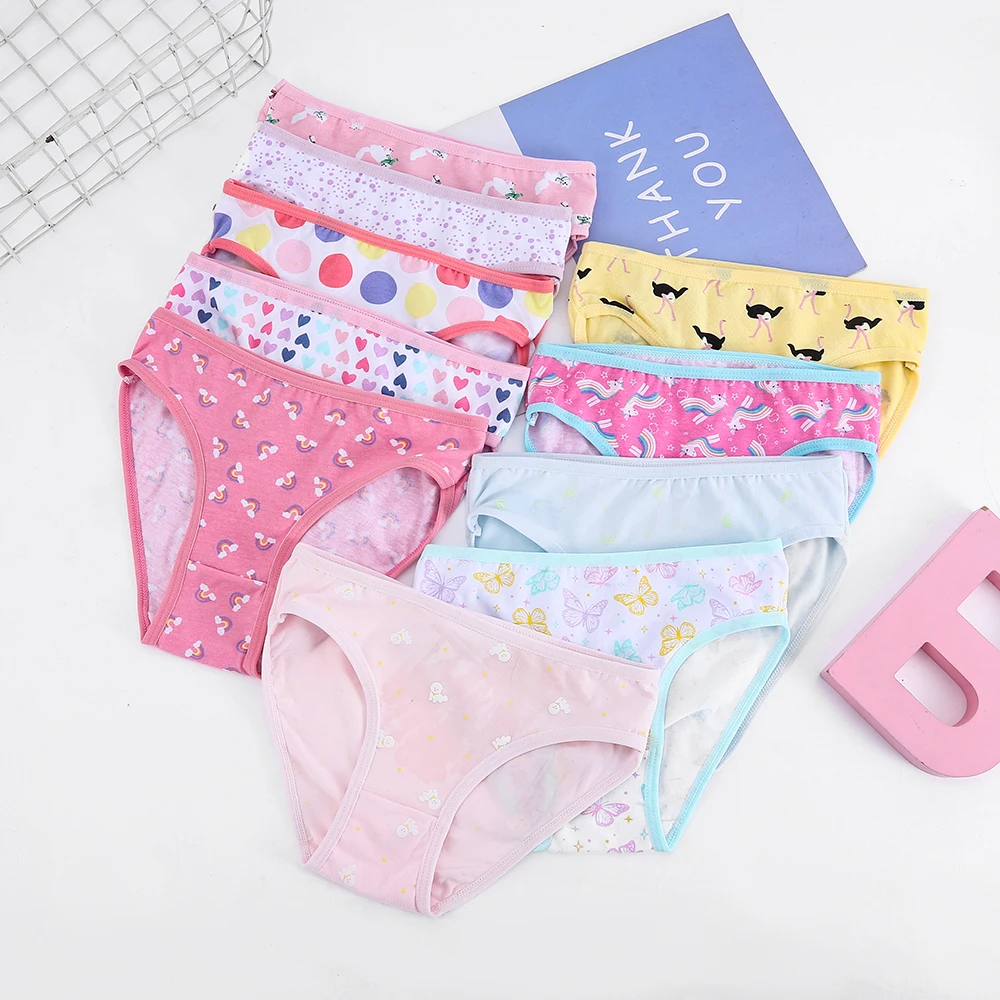 Высококачественные мягкие хлопковые трусики для маленьких детей с мультяшным рисунком нижнее белье девочек