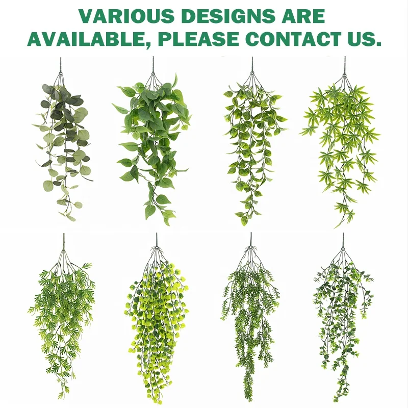 Wholesale Decoration Plastic faux ivy leaves Vine Fake  Foliage Hang potted Artificial Hanging Plant