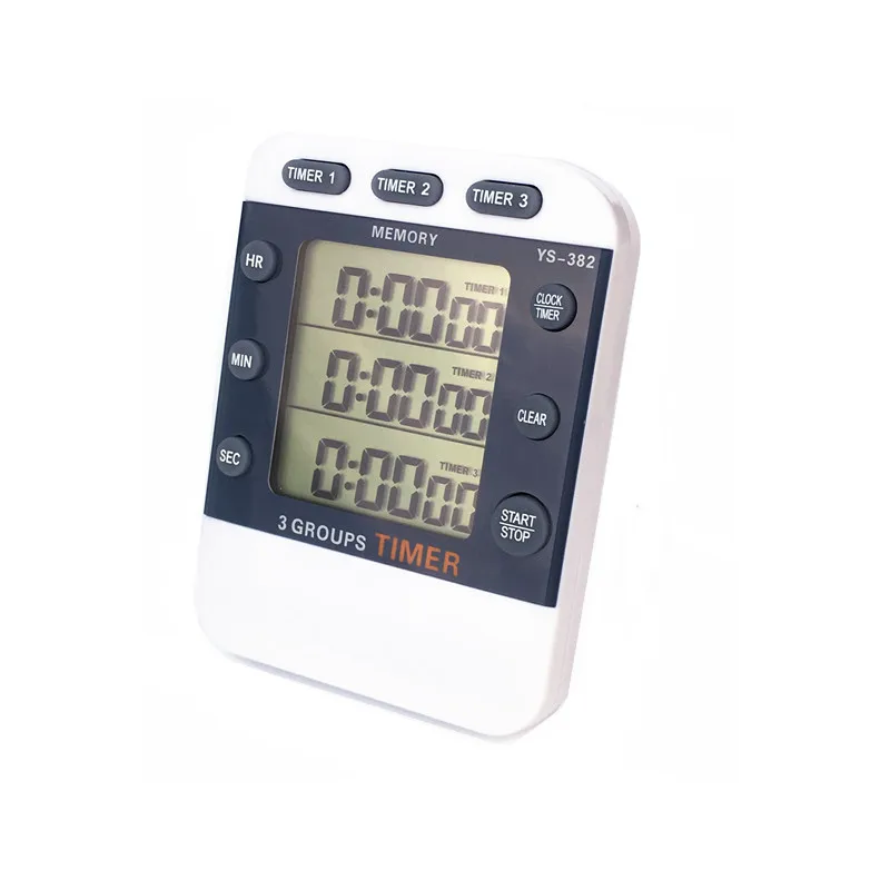 3 phase timer Digital Kitchen Timer with 3 Channels Big Digits Loud Alarm