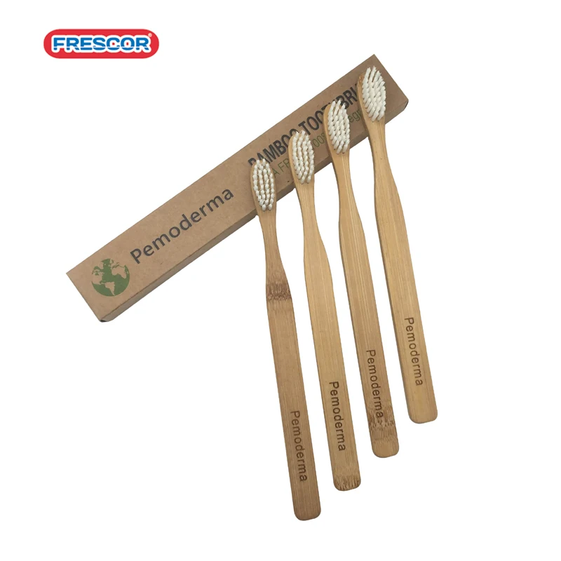 A007 частная марка Amazon Заказная 100% Органическая биоразлагаемая бамбуковая зубная щетка с упаковкой