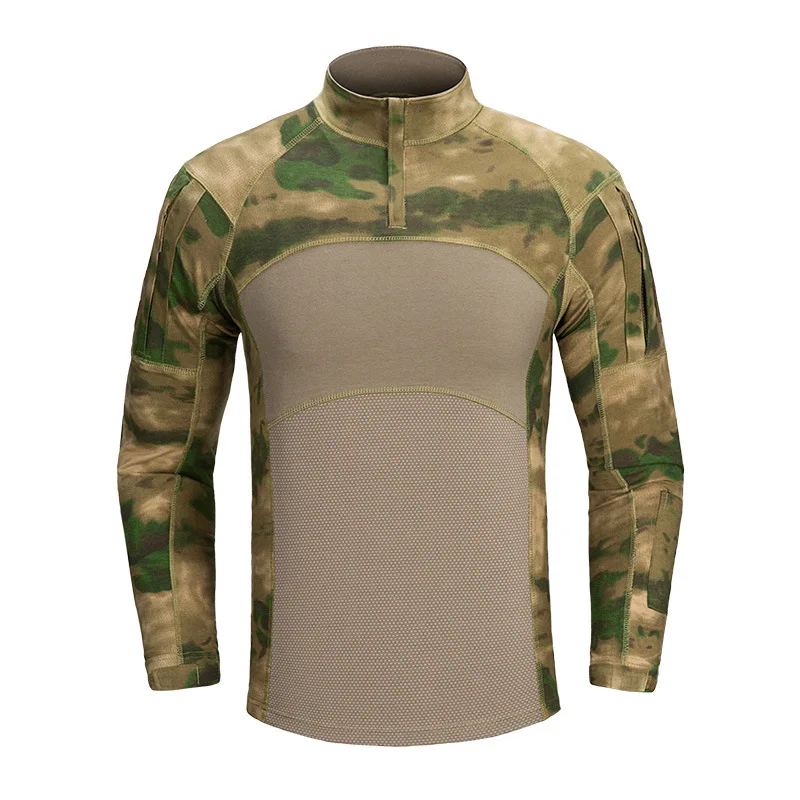 Outdoor Training Paintball Hiking Waterproof Ripstop Frog Suit Shirts Knitting Long Sleeve Camouflage Tactical Shirt