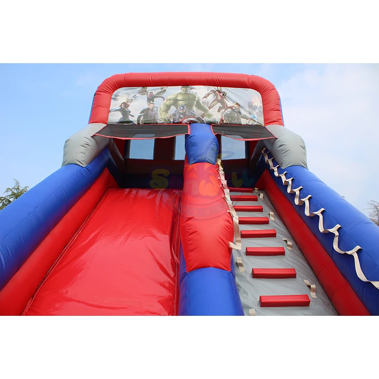 3 in 1 Super hero bouncer Slide Combo 2024 Commercial Inflatable Bouncer Inflatable Bounce Castle For Kids