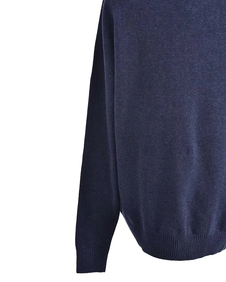 Винтажный Мужской базовый пуловер из органического хлопка с v-образным вырезом 9gg