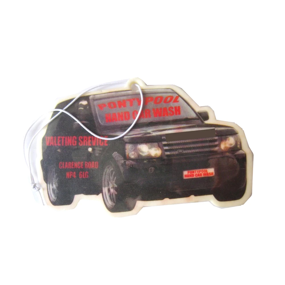 Custom Perfume Absorbing Air Car Freshener Paper Fragrance Hanging Card