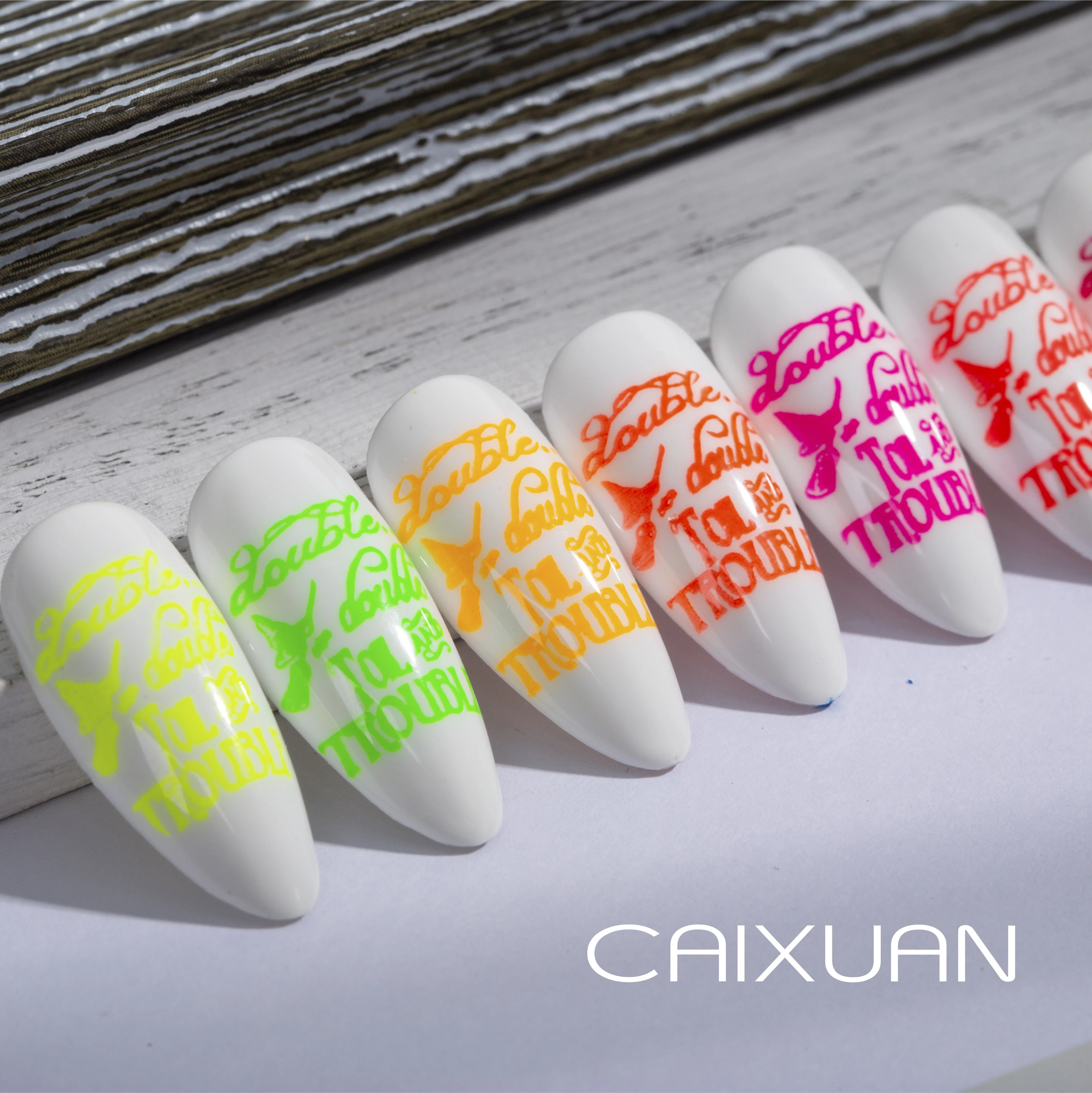 Neon color painting stamping gel art gel