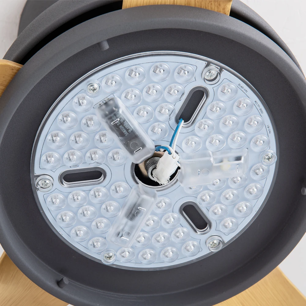 Modern Bedroom Energy Saving Reversible DC Motor 32 Inch 5 ABS Blade Flush Mount Quiet Ceiling Fan With LED light