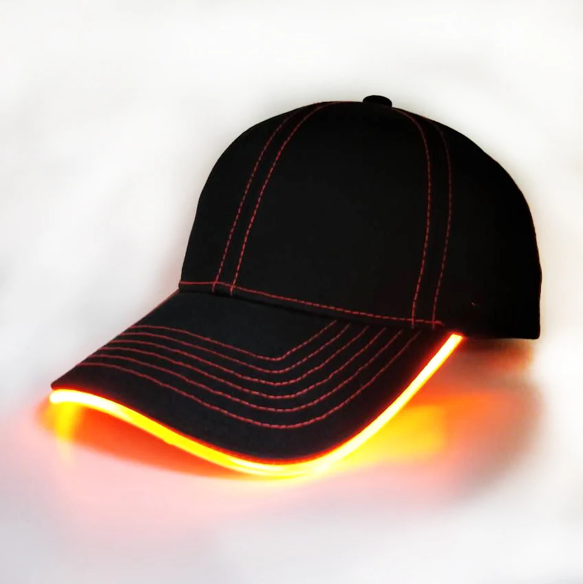 customized led Light Hat Rave Lighted Glow caps Stylish Flashing luminous LED baseball cap