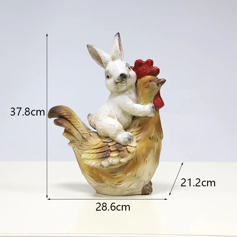 Redeco New Arrival Wholesale Garden Rabbit Statue Magnesia Crafts  Easter Bunny Magnesium oxide Crafts