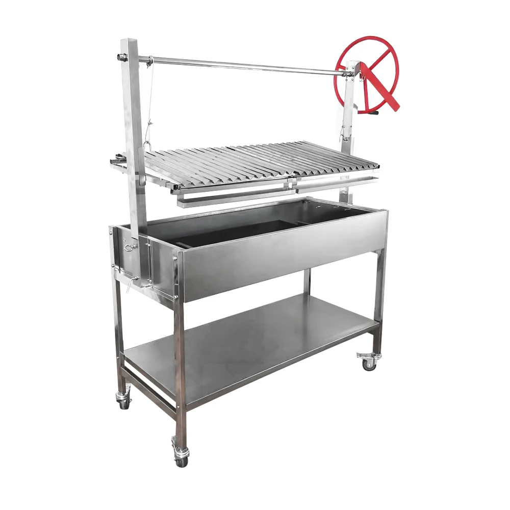 Argentine Bbq Adjustable Parrilla Groover Asado Stainless Grill