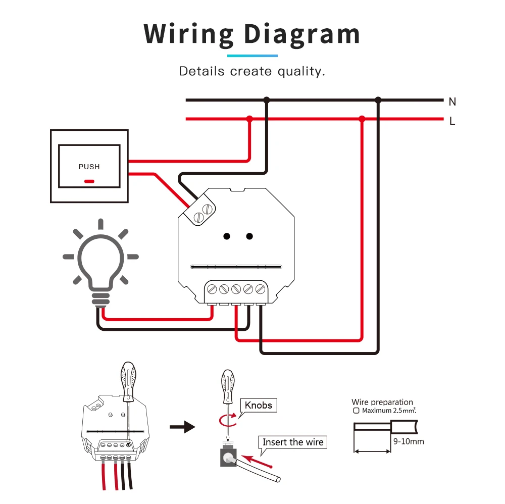 New design GL-SD-001 wireless constant current AC dimmer zigbee wall switch led light dimmer