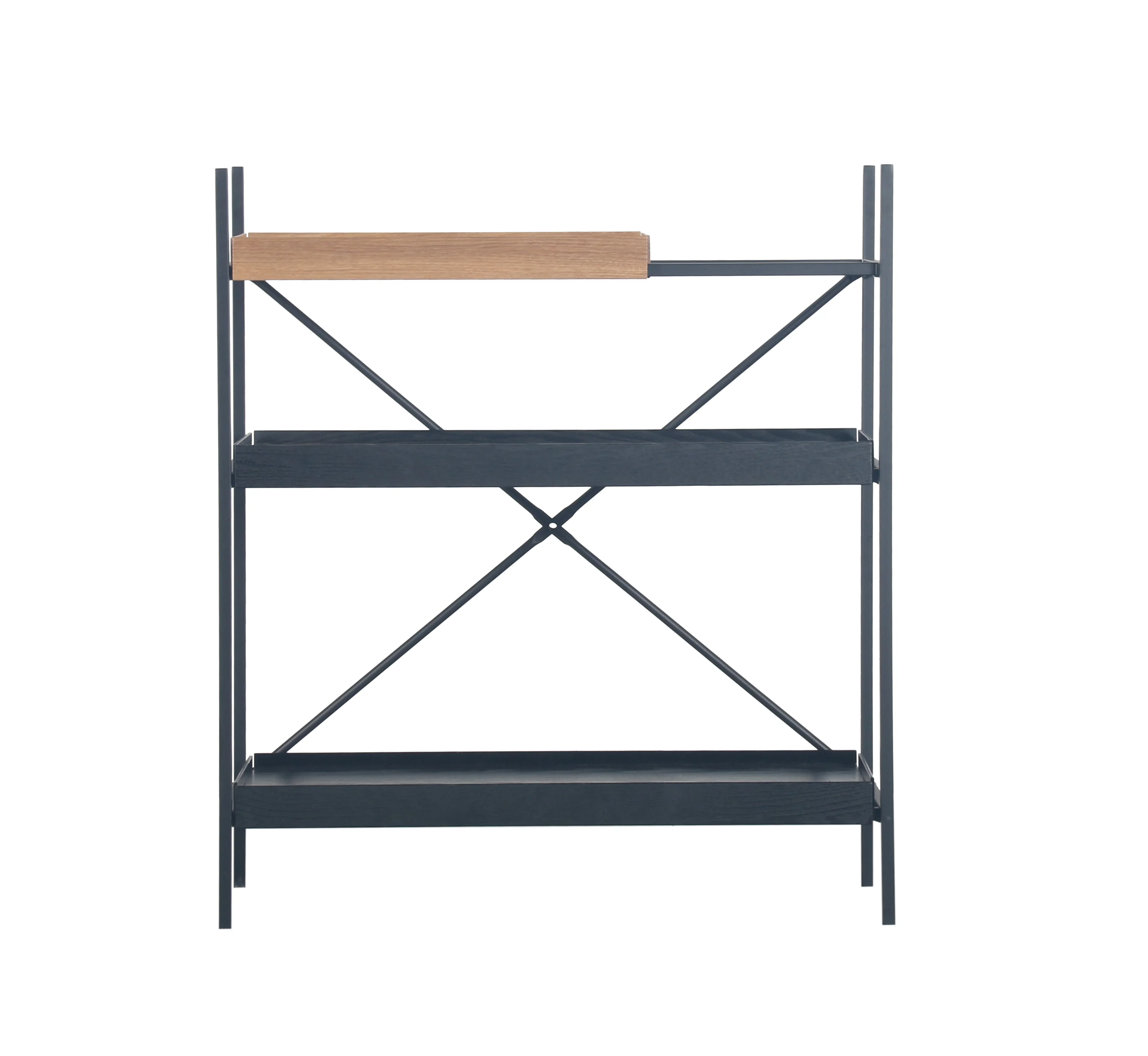 Hot sale Living Room Furniture 3-Tier Bookshelf MDF Fall Prevention Metal Leg Storage Shelf Kids Bookcase for Bed Room