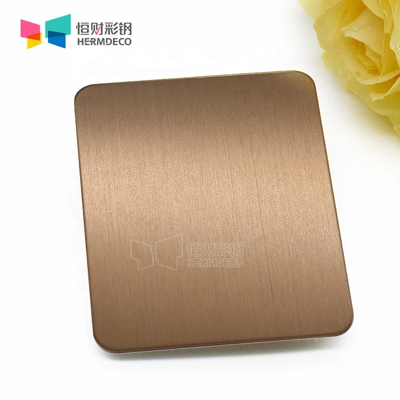 SUS 304 1219*2438*0,6 мм цвет волос из нержавеющей стали лист розового золота отделка