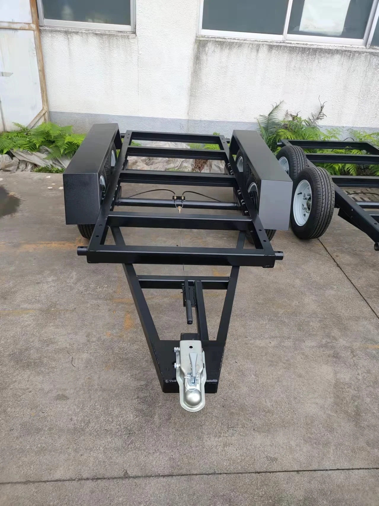 Babyonlinesprom Dressall Equipment Trailer Chassis Double Axle Generator Trailer Frame Iler Frame Silver Car Dolly Trailer 3T