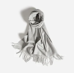 Luxury thick shawl knitted pashmina winter plain ladies 100 cashmere women scarves 60*180cm