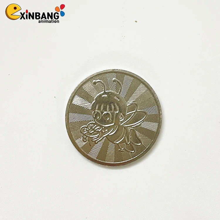 Design and customize various specifications of metal brass gold and silver arcade game tokens