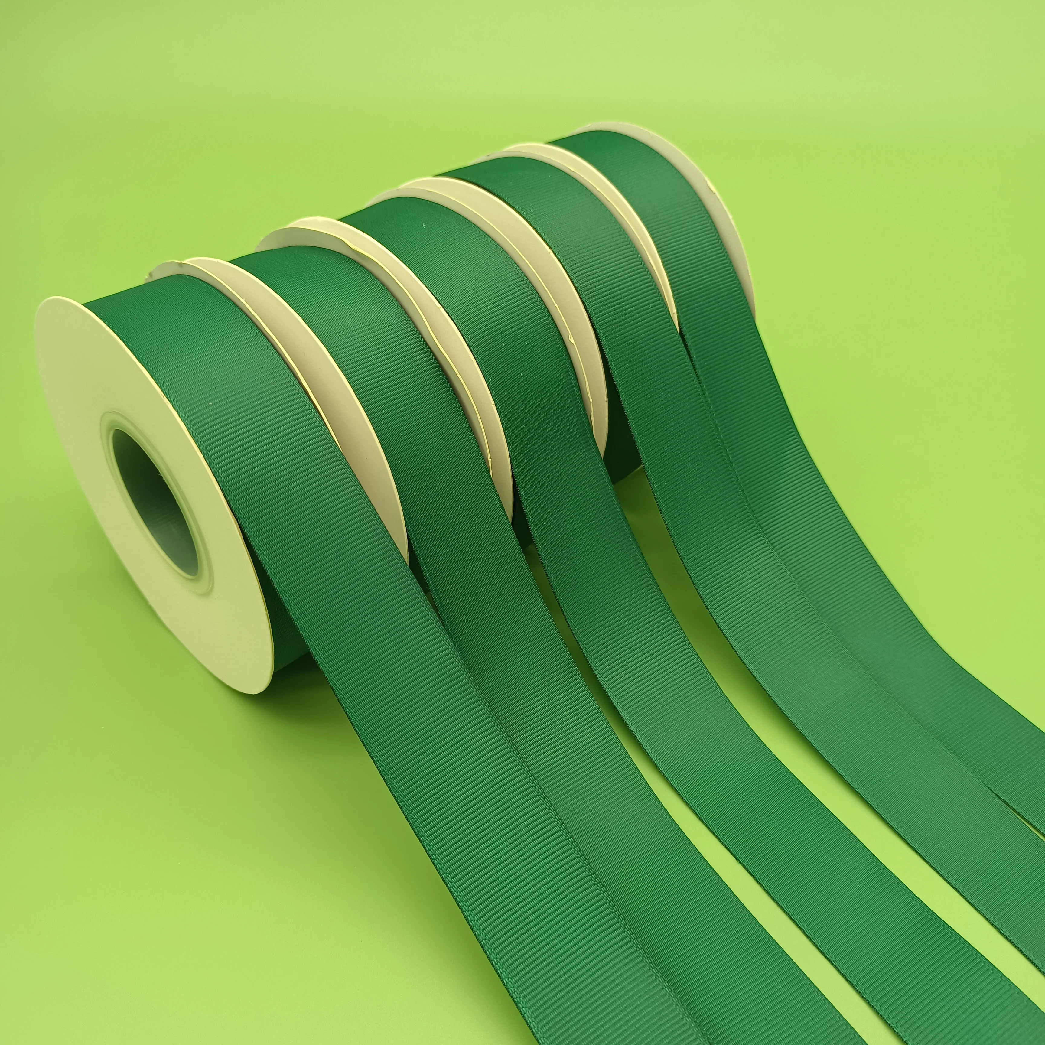 196 colors solid colors plain colors and green double face ribbons grosgrain 100% polyester gross grain ribbon